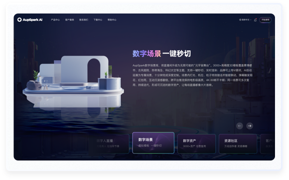 數字直播AI大模型設計亮點-一屏盡覽高清動態數字場景